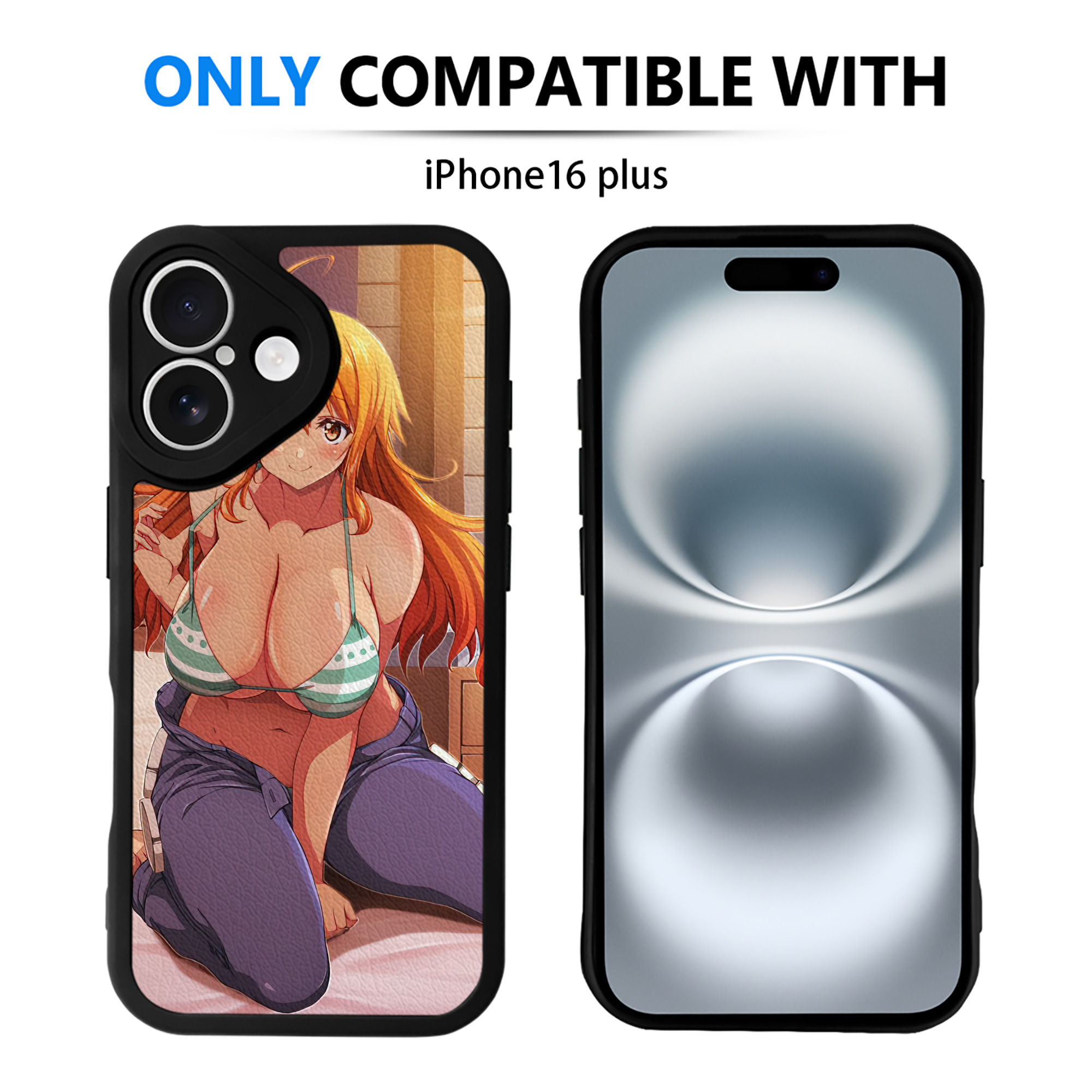 （画像用） ワンピース ONE PIECE 【iPhone 16シリーズ対応】シリコンスマホケース（レザー調） 材質：シリコン